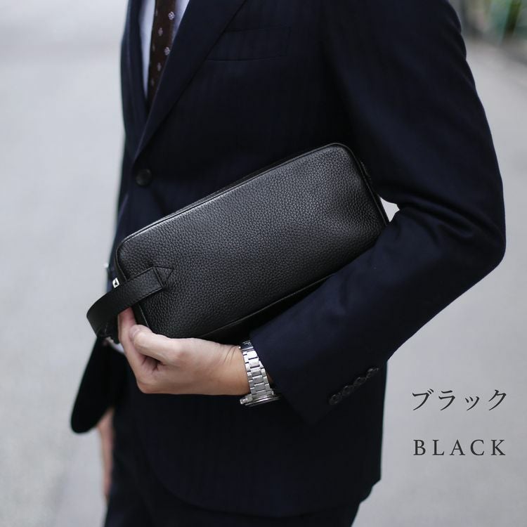 セカンドバッグ メンズ 本革 牛革 Wファスナー ビジネス カジュアル