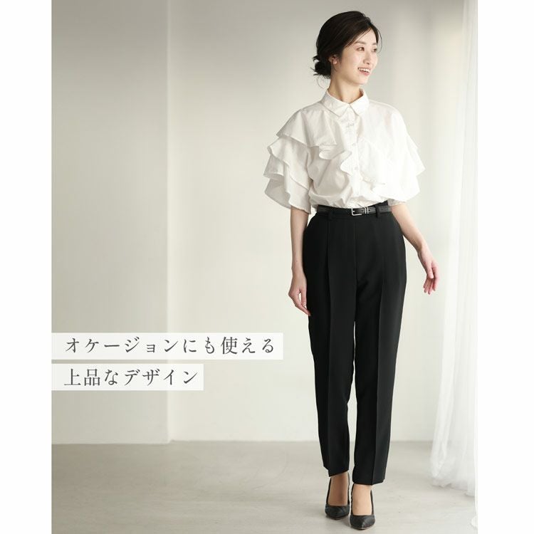 レディースボトムススラックスネイビー