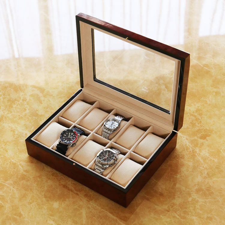 腕時計ケース 10本用 木製 ウォッチケース 収納ボックス ディスプレイ