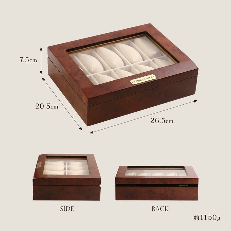 腕時計ケース 10本用 木製 ウォッチケース 収納ボックス ディスプレイ