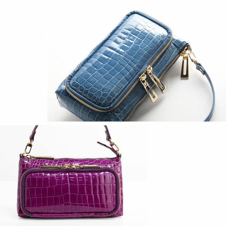 訳あり】クロコダイル 2WAY ミニバッグ お財布 ショルダーバッグ 4FA