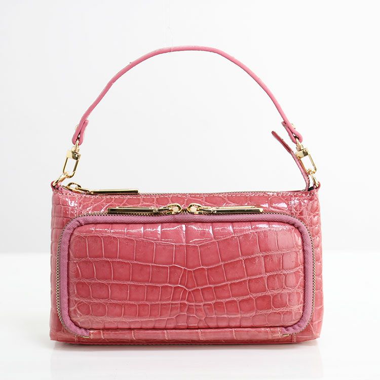 訳あり】クロコダイル 2WAY ミニバッグ お財布 ショルダーバッグ 4FA