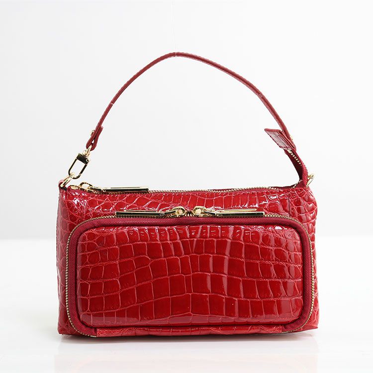 訳あり】クロコダイル 2WAY ミニバッグ お財布 ショルダーバッグ 4FA