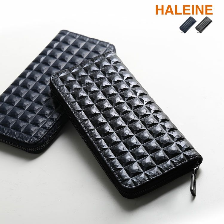 HALEINE 3Dデザイン 本革 ラウンド 長財布 レディース ラウンド
