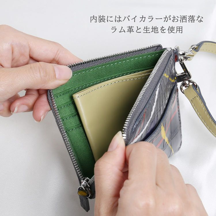 クロコダイル 小さい財布 ラウンドファスナー L字ファスナー