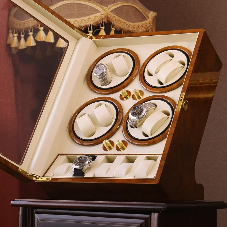 ワインディングマシーン 8本巻き+5本収納 木製 自動巻き 腕時計収納