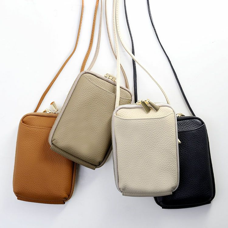 本革 スマホポーチ Mia Borsa ミアボルサ スマホショルダー 牛革 4FB