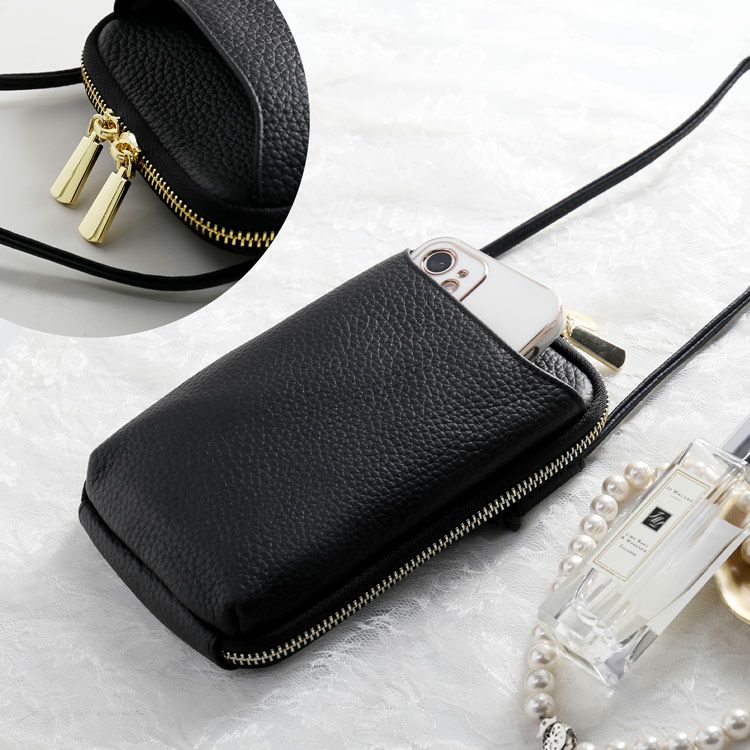 本革 スマホポーチ Mia Borsa ミアボルサ スマホショルダー 牛革 4FB
