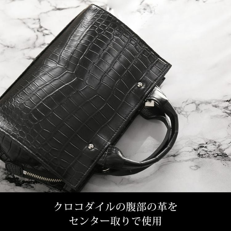 クロコダイル ハンドバッグ 日本製 2WAY 4FA