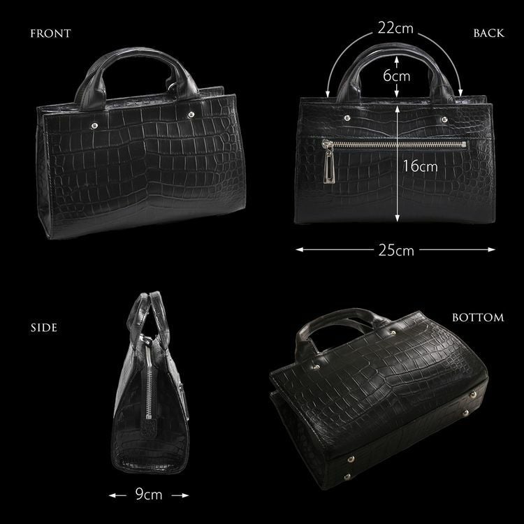 クロコダイル ハンドバッグ 日本製 2WAY 4FA クロコダイル ハンドバッグ 日本製 2WAY 4FA