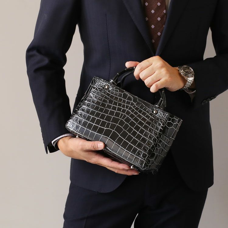 クロコダイル ミニ ハンドバッグズ 日本製 (06001482-cc-1r)