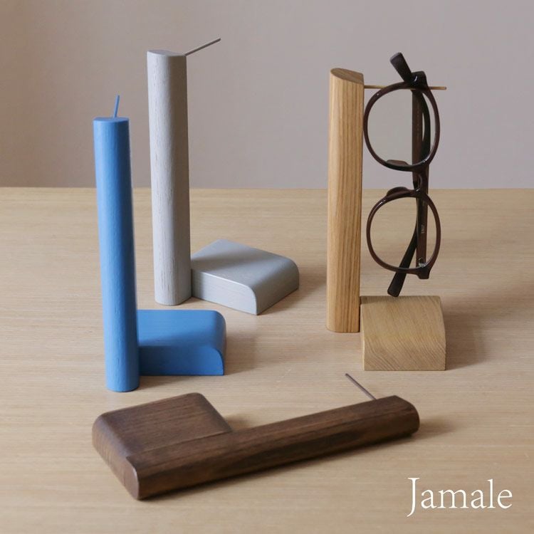 名入れ 別途購入で可能】Jamale 眼鏡スタンド メガネ立て 木製 日本製