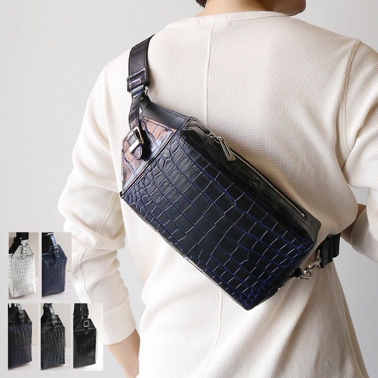 クロコダイル メンズ ボディバッグ 4FA