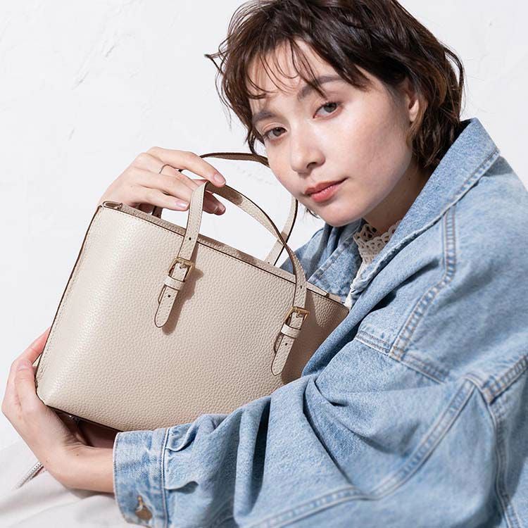 本革 バッグ レディース ハンドバッグ ショルダー 牛革 2WAY mieno 5F