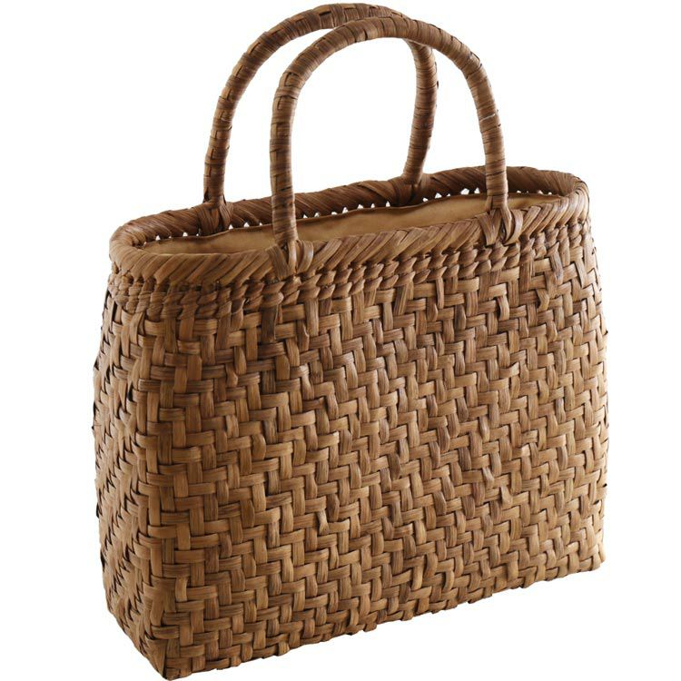 山葡萄 かごバッグ レディース 網代編み 手編み 山ぶどう トートバッグ 4FA