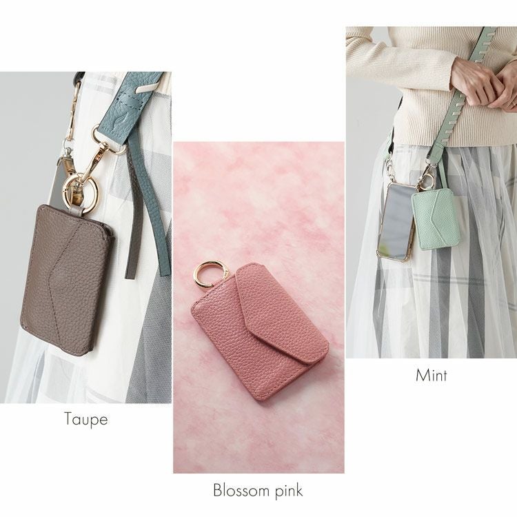 mienospira本革ミニ財布フラグメントケースキーケーススキミング防止