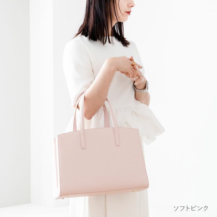 HALEINE サフィアーノレザー ビジネスバッグ レディース 2WAY(07000603r)