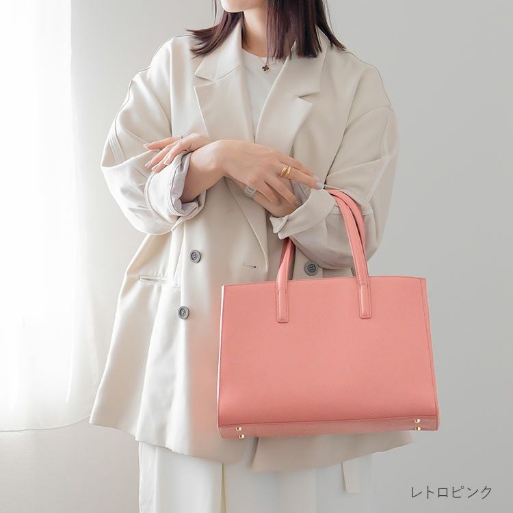 HALEINE サフィアーノレザー ビジネスバッグ レディース 2WAY(07000603r)