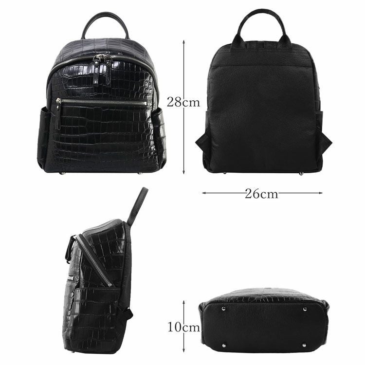 クロコダイル マット 加工 リュック 2WAY レディース バッグ