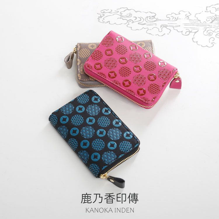 印伝 小さい財布 日本製 ミニ財布 彩世 AYASE 小紋 ギフト プレゼント