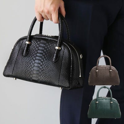 ダイヤモンド パイソン ハンドバッグ メンズ 2WAY ショルダーバッグ 