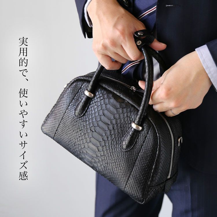 ダイヤモンド パイソン ハンドバッグ メンズ 2WAY ショルダーバッグ