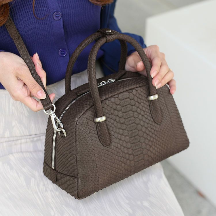 ダイヤモンド パイソン ハンドバッグ メンズ 2WAY ショルダーバッグ