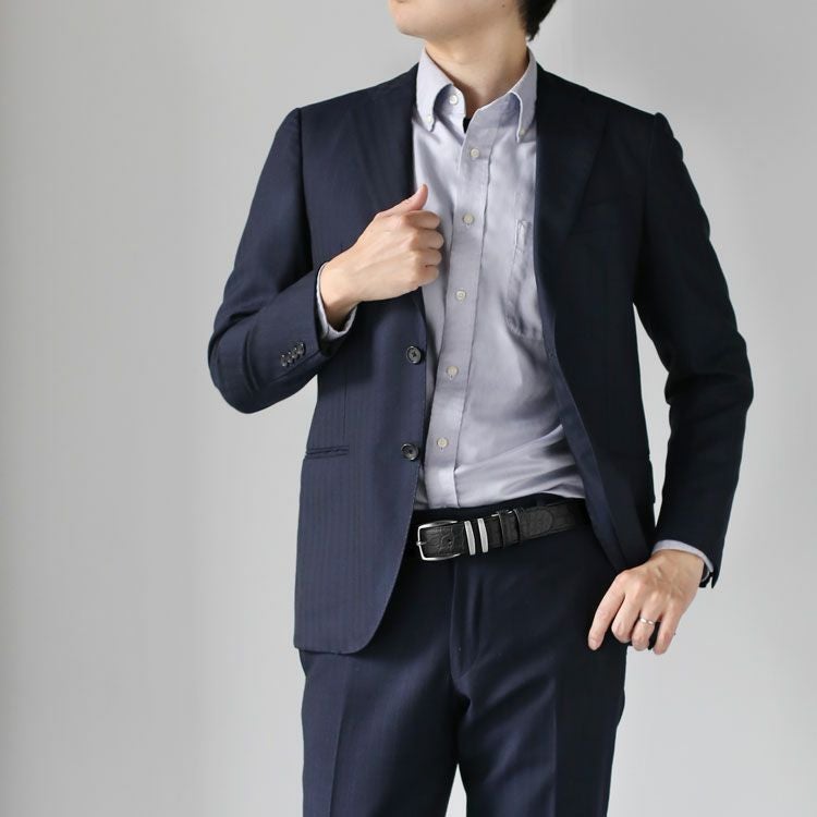 クロコダイルマットシャイニング加工ベルト35mmメンズ男性紳士本革大きいサイズワニ鰐革レザーカジュアルビジネス通勤プレゼントラッピングギフト父(06001827r)