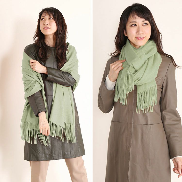 カシミヤ ストール レディース 大判 厚手 【200cm×70cm】 7F