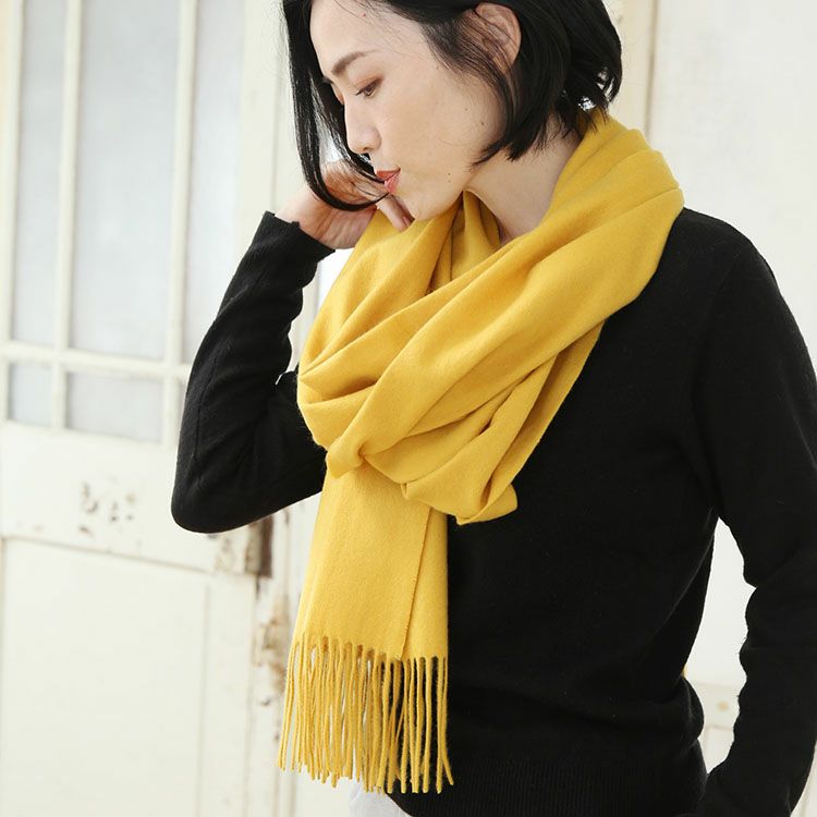 カシミヤ ストール レディース 大判 厚手 【200cm×70cm】 7F