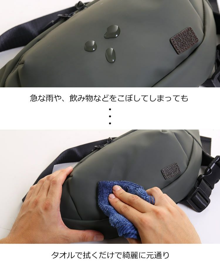 【稀少・極美品】 stansmith WP ヌバックレザー 防水 ボディバッグ メンズ 横型 防水PRAIRIE プレリー