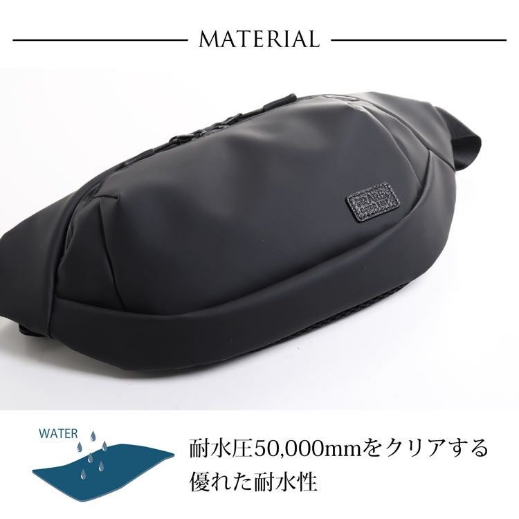 PRAIRIE ボディバッグ メンズ 横型 防水 バッグ 斜め掛け