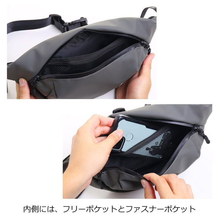 PRAIRIE ボディバッグ メンズ 横型 防水 バッグ 斜め掛け