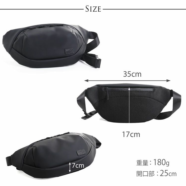 PRAIRIE ボディバッグ メンズ 横型 防水 バッグ 斜め掛け