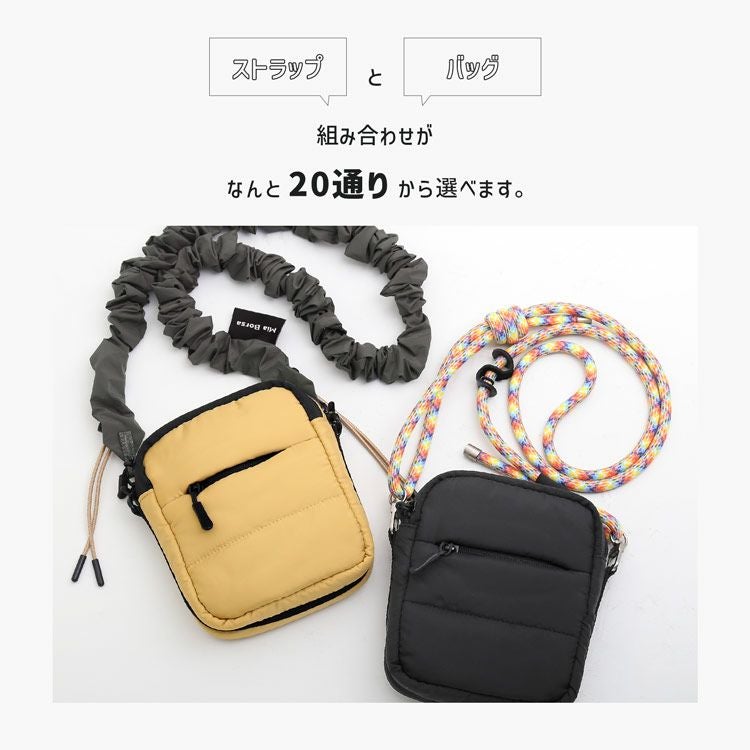 Mia Borsa 中綿ショルダーバッグ 選べるストラップ キルティング Mia Borsa 中綿ショルダーバッグ 選べるストラップ キルティング