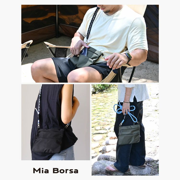 Mia Borsa サコッシュ メンズ ショルダーバッグ ナイロン 軽量 バッグ