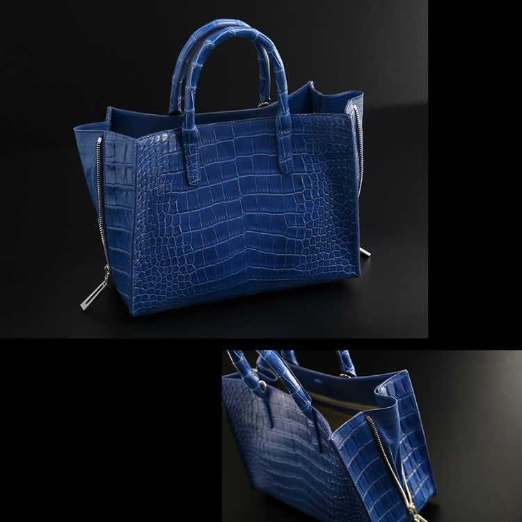 藍染め アリゲーター メンズ トートバッグ 日本製 2way 保証書付き 4FA
