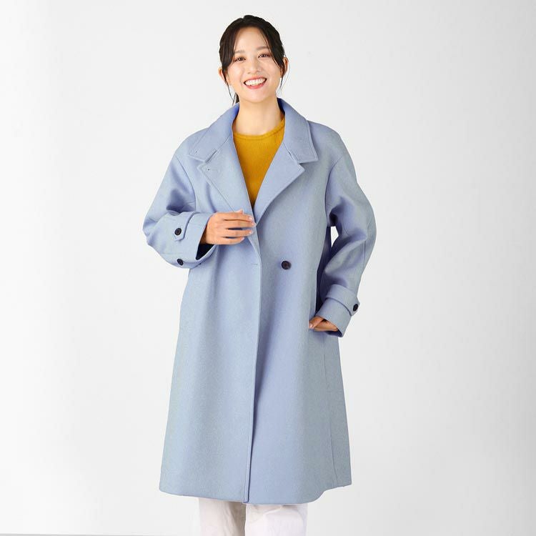 filomoスタンドカラーロングコートレディース