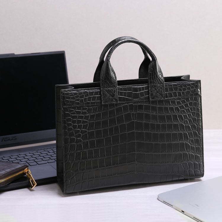 クロコダイル トートバッグ センター取り ナイルクロコダイル 4FA