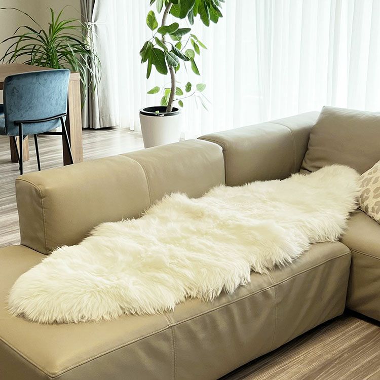 ムートン ラグ 70×180 大きい 2匹 ラグマット 7F (09000557r)