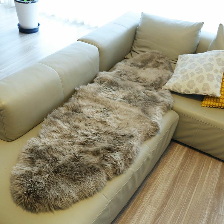 ムートン ラグ 70×180 大きい 2匹 ラグマット 7F (09000557r)