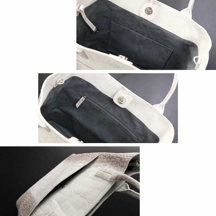 ヒマラヤ クロコダイル メンズ トートバッグ 2way センター取り 4FA