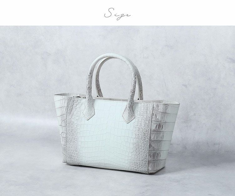ヒマラヤ クロコダイル ハンドバッグ 2way ショルダーバッグ センター