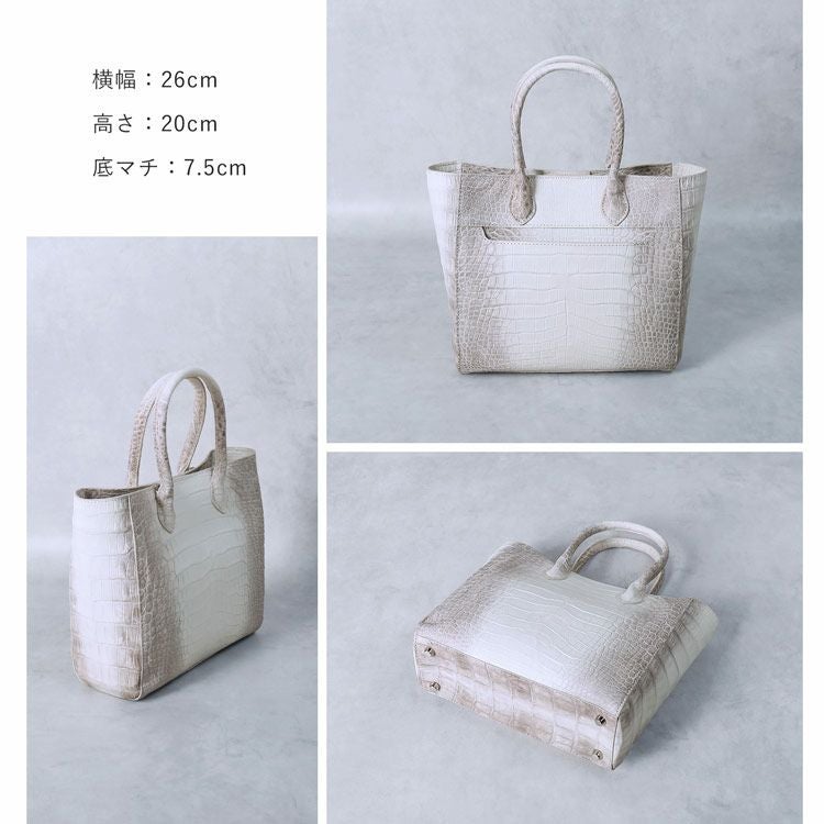 ヒマラヤ クロコダイル ハンドバッグ 2way 斜め掛け ショルダーバッグ