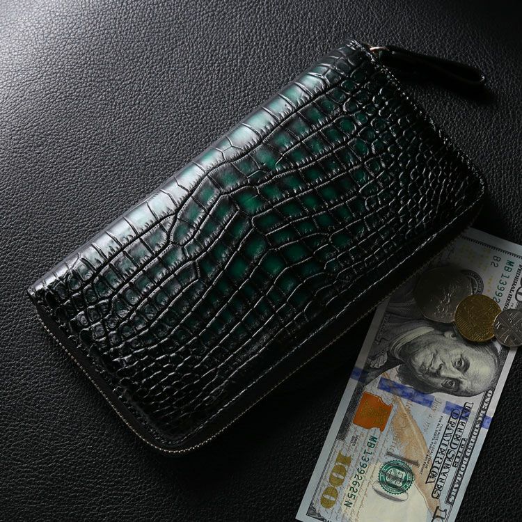 クロコダイル ラウンドファスナー 長財布 メンズ 極クロコダイル 玄武