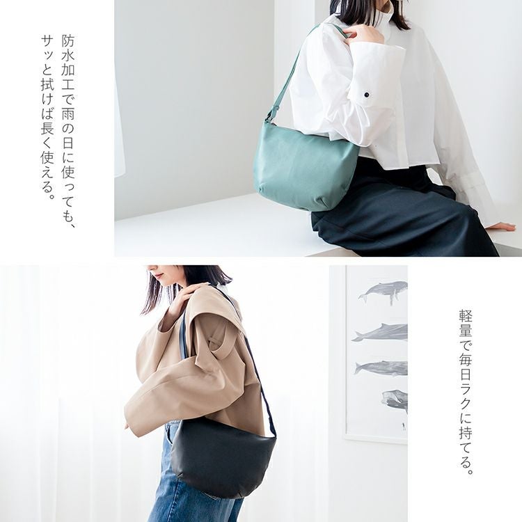 まぁむページ ショルダーバック 防水 Jamale 防水レザー ショルダーバッグ 4FB
