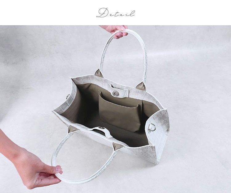 ヒマラヤ クロコダイル ハンドバッグ 2way ショルダーバッグ トート