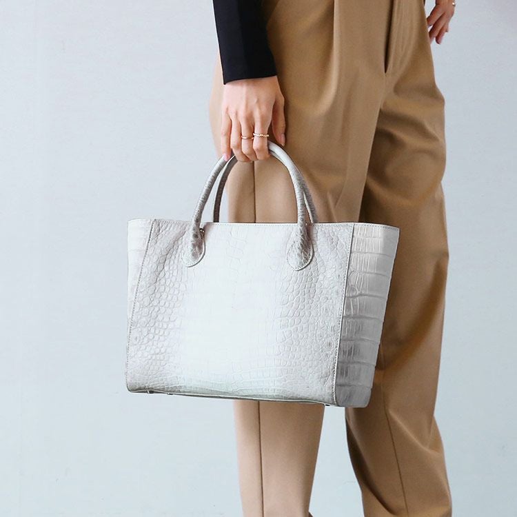 ヒマラヤ クロコダイル ハンドバッグ 2way ショルダーバッグ トート