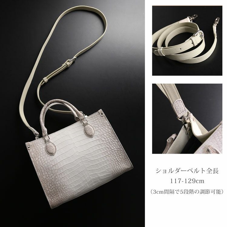 ヒマラヤ クロコダイル メンズ ミニ トートバッグ 4FA