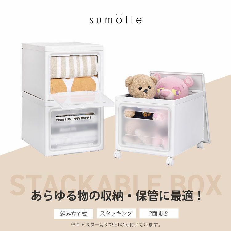 収納ボックス 収納ケース 組み立て式 2面開閉 30L 6F (09000645r)
